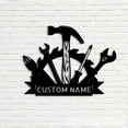 thumbnail image 2 of Craftnamesign Repair Tools Metal Wall Art LED Light, Custom Handyman Name Sign, Garage Metal Sign, 2 of 5