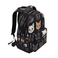 thumbnail image 2 of Backpack 16x11.4x6.9 Inches Fashion Backpack Shopping Travel Outing Backpack Black Cartoon Cat Face, 2 of 9