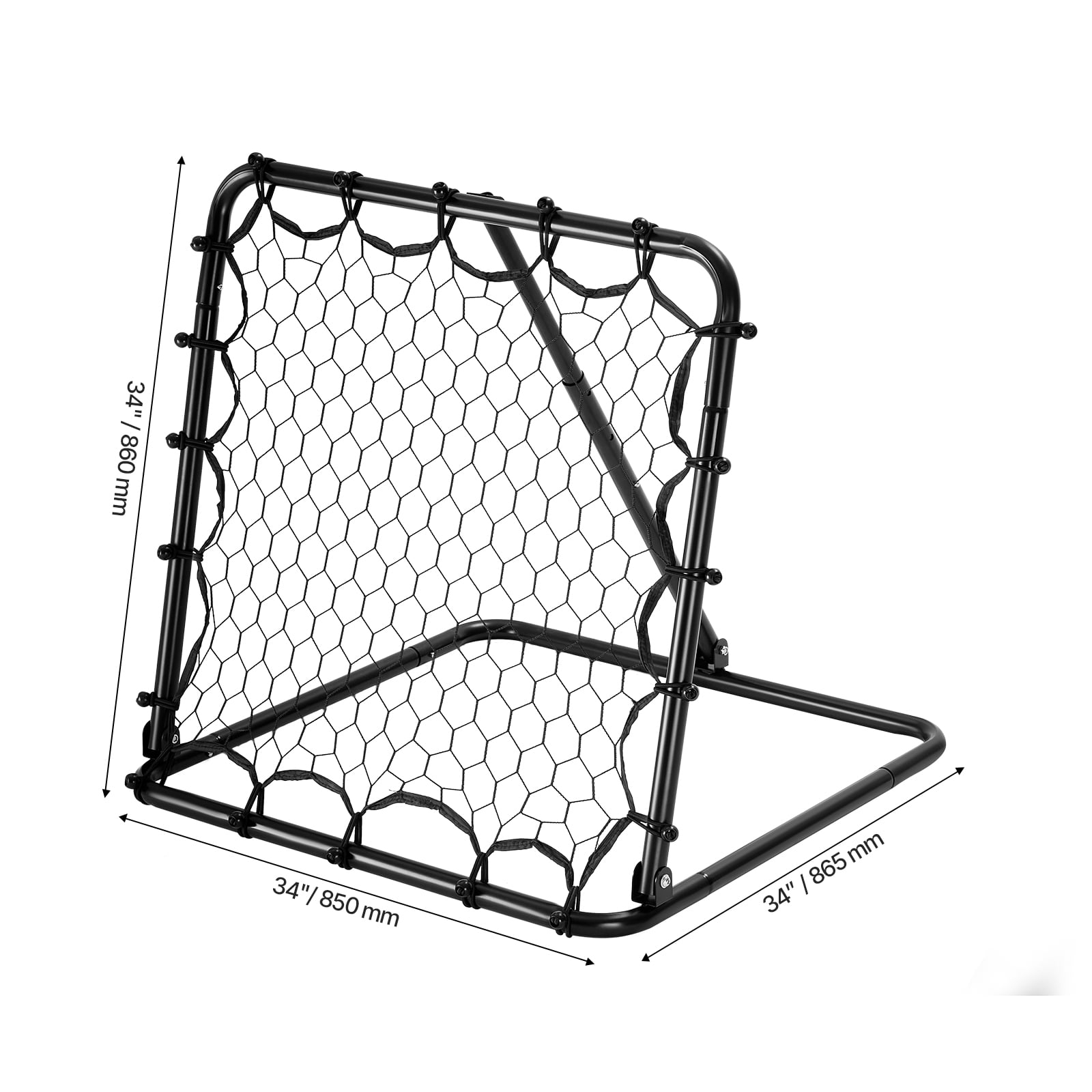 KFFKFF Football Return Net, 34"x34" Bounce-Back, Compact Soccer Practice Gear, Completely Flexible Angles Target Net, Tools & Apparatus for Children, Adolescents & All Ages