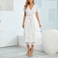 thumbnail image 2 of Fesfesfes Evening Gowns for Women Formal Sequins Long Dress Casua V Neck Dress Elegant Party Dress, 2 of 8