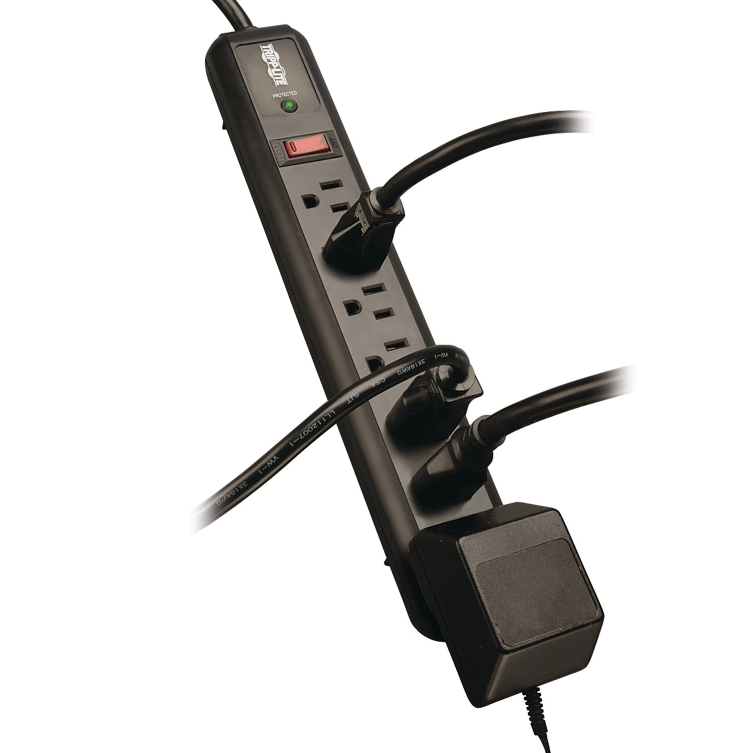 6 Pack Tripp Lite TLP74RB 7-Outlet Surge Protector