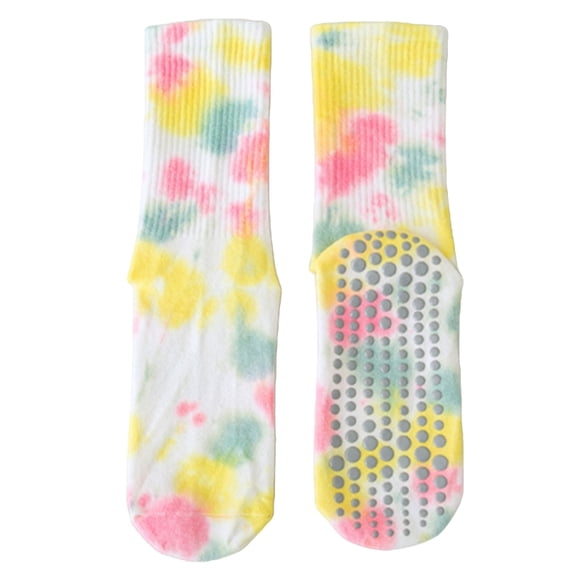 1 Pair Women Cotton Dance Socks Barre Ballet Socks, Ladies Yoga Socks Non-Slip Yoga Socks with Grips, Pilates Grip Socks
