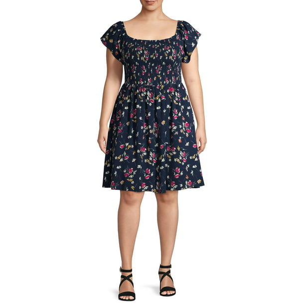 Terra & Sky Modern Fit Short Sleeve Sun Dress (Women's Plus), 1 Count ...