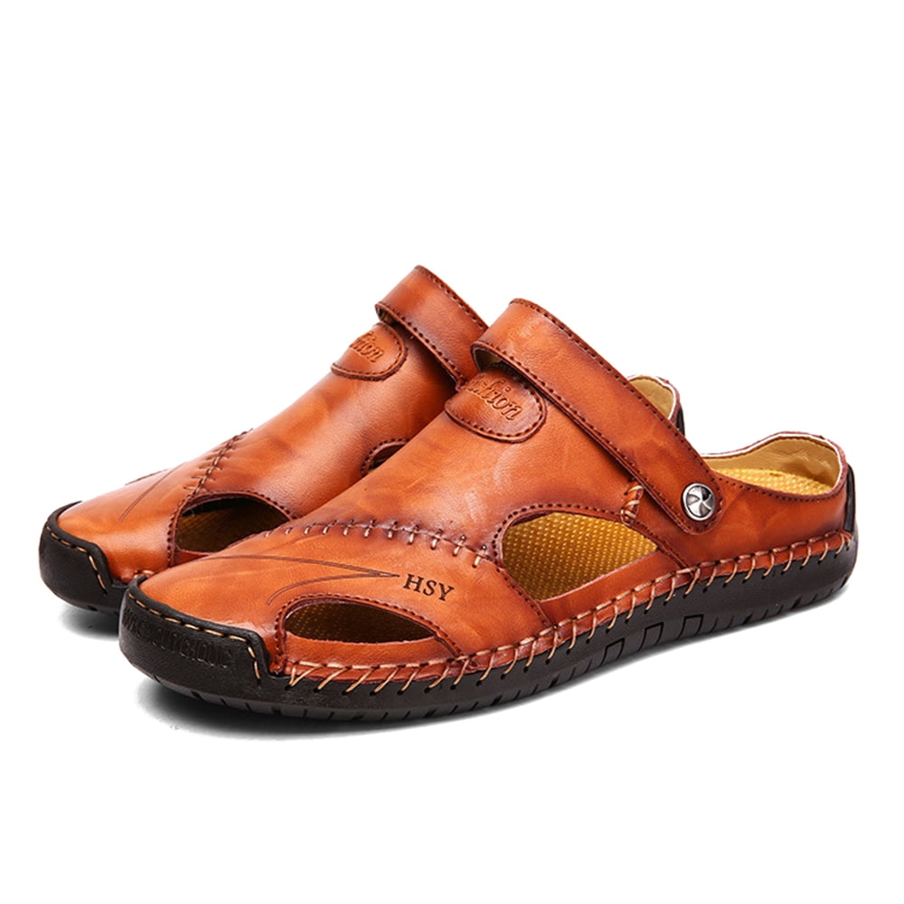 mens closed toe walking sandals uk