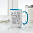 thumbnail image 4 of CafePress - I Don't Spew Profanities I Enunciate Like A Lady M - 15 oz Ceramic Large White Novelty Mug, 4 of 4