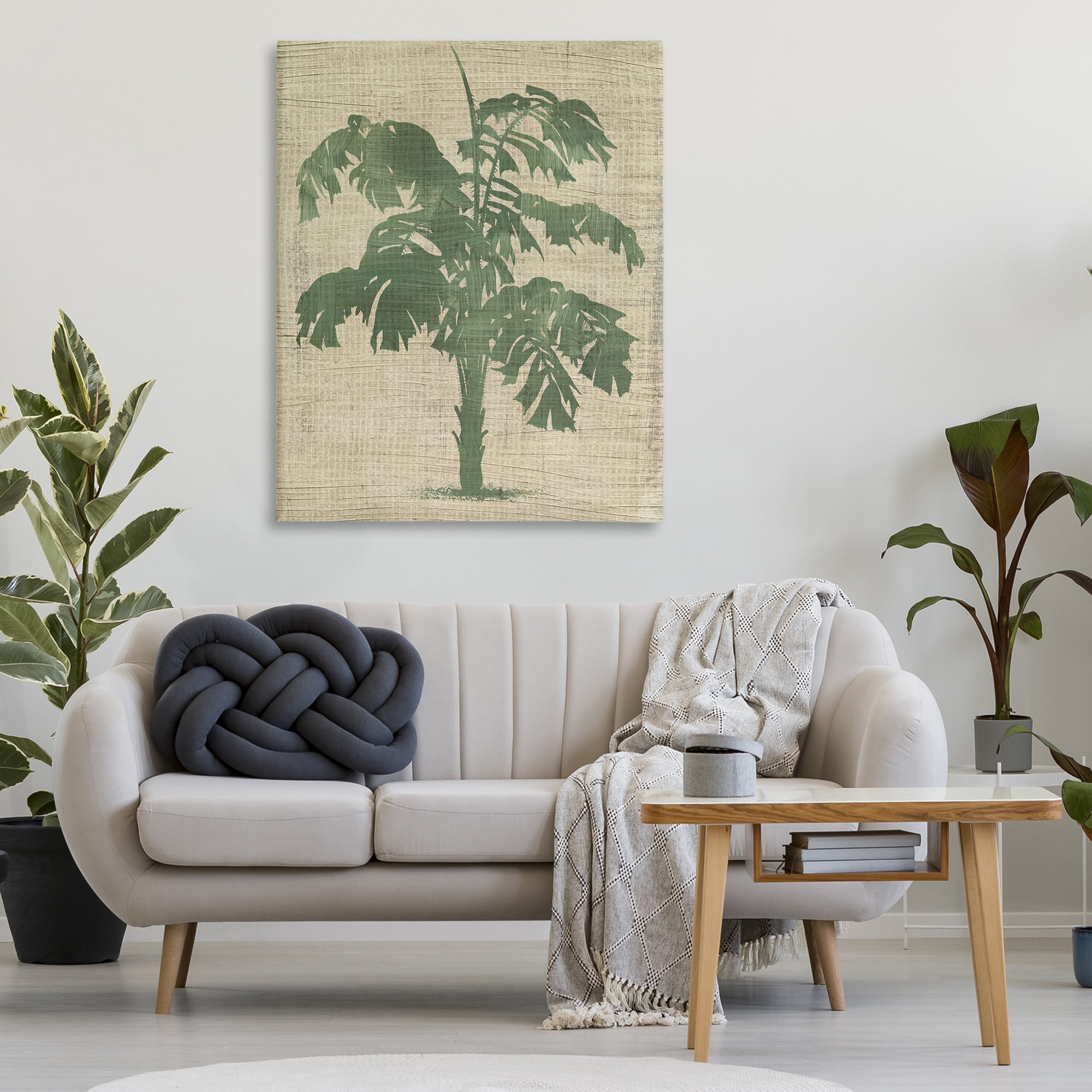 Stupell Industries Vintage Plant Silhouette Plants & Flowers Painting Wrapped Canvas Art Print Wall Art, 36 x 48