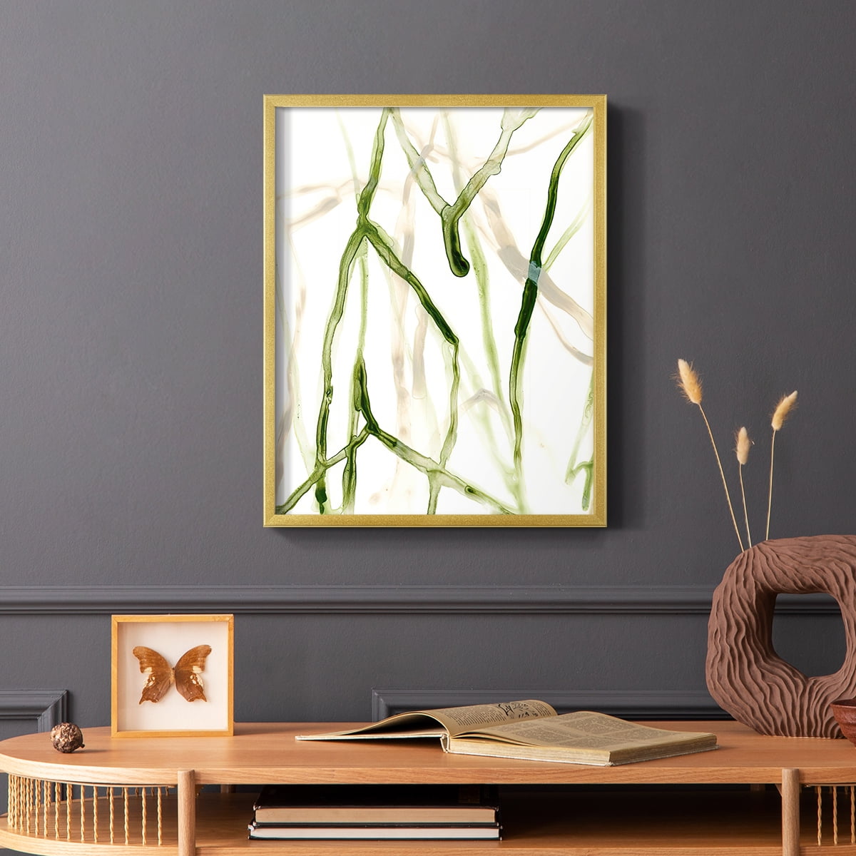 Runnel VII in Gold Solid Wood 8 x 10 Framed Print