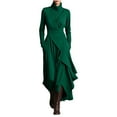 thumbnail image 2 of Taylonsss Women's High Neck Long Sleeve Casual Dress with Warmth Soft Blend Mid-Calf Length for Office Party and Holiday Wear, 2 of 7