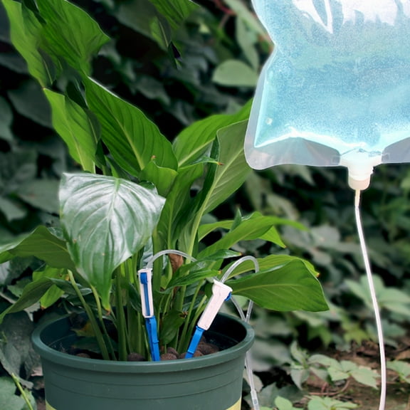 Joernso Watering Package 3.5L Large Capacity Transparent Bag Reusable Automatic Watering Plants Irrigation Tool Plant Drip Irrigation Automatic Flower Waterer for Home Garden