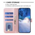 thumbnail image 6 of SaniMore for Samsung Galaxy A14 5G Wallet Case, PU Leather Embossed Flower Adjustable Stand Card Slots Cash Pocket Business Shell Styllish Full Protective Shockproof Anti-drop TPU Retro Design, BlRose, 6 of 11