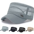 thumbnail image 3 of CSChome Chapeau de Soleil Chapeau de Plage Bord Plat Large Maille Complète Décontracté Boucle Réglable Chapeau de Protection Solaire Respirant Activités Extérieures Maille, 3 of 7