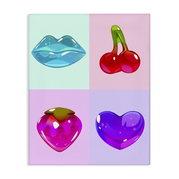 Stupell Industries Eclectic Varied Gummy Candies Canvas Art, 16 x 20, by Lil' Rue