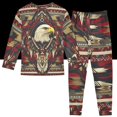 thumbnail image 2 of FORMRS Long Sleeve Top and Pants Pajama Set for Niños 2-Piece Sleepwear, Sizes 18M-8Y, Red Abstract Eagle, 2 of 6