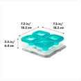 thumbnail image 7 of OXO Tot Silicone Baby Blocks Food Storage Containers, 4 oz., Teal, 4-Pack, For Infants Ages 0-12 Months, 7 of 7