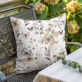 thumbnail image 2 of Pillow Covers 20x20 Inch, Brown Grey Floral Spring Linen Pillowcase with Invisible Zipper, Watercolor Botanical Butterfly Decorative Throw Pillow Covers Cushion Case for Couch Sofa Bed Living Room, 2 of 9