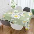 thumbnail image 4 of SKYSONIC Outdoor & Indoor Rectangle Tablecloth,Beautiful Little Daisies Dinner Table Cover for Patio, Picnic, Holiday Party 60x60In, 4 of 7