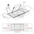 thumbnail image 3 of Knifun Bath Tub Caddy Over Bathtub Tray Stainless Steel Racks Organizer with Adjustable 24.4 -33.46in Extending Bars, Wine Glass and Universal Cup Holder, Book Rack, 3 of 7