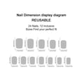 thumbnail image 4 of Press on Nails GUAACCB, corto cuadrado, francés, rosa y blanco, 24 unidades, 4 of 7