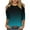 Blue, variant on MIUOWANP Women's Fashion Printed T-shirt 3/4 Sleeves Blouse Round Neck Casual Tops Ladies Plus Size Top Shirt on Sale Sky Blue L