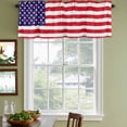 thumbnail image 5 of American Flag Valances for Windows, Retro Rustic Stars And Stripes US Flag Light Filtering Kitchen Curtains, Rod Pocket Window Valance Curtains for Living Room Bedroom, 42" W x 18" L, 2 Panels, 5 of 9