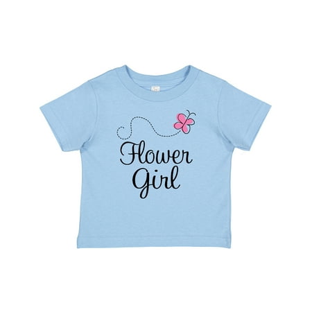 

Inktastic Flower Girl Wedding Butterfly Gift Baby Girl T-Shirt