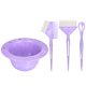 thumbnail image 1 of Kit de 4 piezas para teñir cabello, kit de coloración, herramienta de salón, ligero, para peluquería, práctico, con cepillo y cuenco, peine para Púrpura, 1 of 10