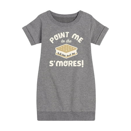 

Instant Message - Point Me To The Smores - Toddler & Youth Girls Fleece Dress