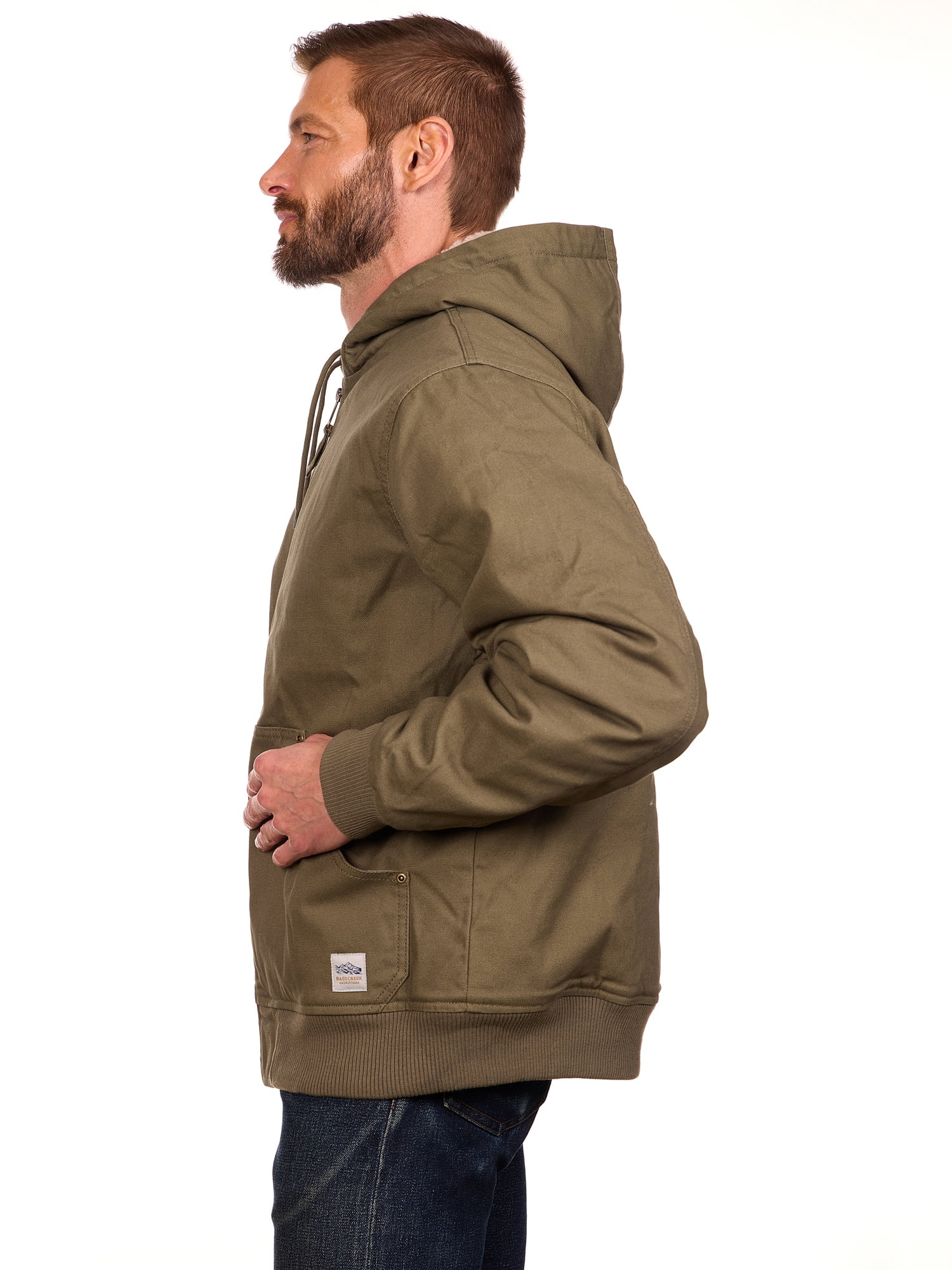 Bass Creek Outfitters Men's Duck Canvas Sherpa Lined Jacket, Sizes M-3XL