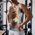 thumbnail image 5 of Fuzoiu Floating Cat And Donuts Print Men's Workout Tank Tops,Sleeveless Gym Shirt Quick Dry,Fitness Bodybuilding T-Shirt,Muscle Athletic Workout Tee-XX-Large, 5 of 7