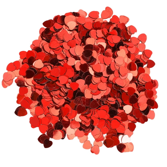 Heart Confetti, PVC Confetti Valentines Confetti with 3000Pcs for Decoration