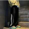 thumbnail image 4 of Autumn Korean Straight Wide Leg Pants For Men American Casual Side Stripe Corduroy Sweatpants Jogging Y2K Baggy Trousers Womens, 4 of 6