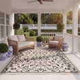 thumbnail image 4 of Safavieh Courtyard Nanda Botanical Indoor/Outdoor Area Rug, Sand/Black, 8' x 11', 4 of 12
