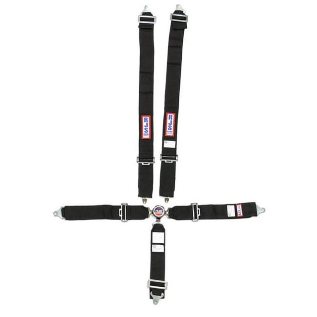 5-Point Quick Release Camlock Harness System - Black - Individual Shoulder Harness - Bolt-In - 3 in. Anti-Submarine Belt