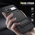 thumbnail image 3 of Dteck for Google Pixel 7 Case with Kickstand, Hybrid Shockproof Bumper Rugged Case Hard Protective Cover for Google Pixel 7,Black, 3 of 7