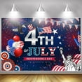thumbnail image 3 of 4th of July Backdrop Independence Day Background American Flag Holiday Party Banner Patriotic Decor Fourth of July Memorial Day Party Decorations Props 8x6ft, 3 of 10