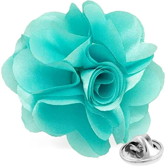 Vittorio Vico Formal Solid Flower Aqua Lapel Pin, Stainless Steel, 1 Count