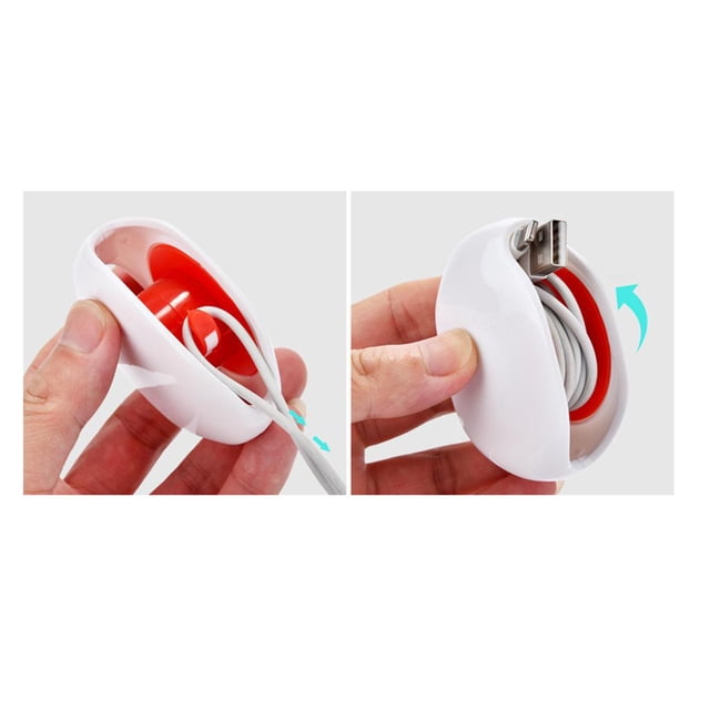 Auriculares Auriculares Cable Enrollador Organizador Envoltura de Cables Gestión de Cables Almacenamiento naranja