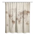 thumbnail image 2 of Creative Products Distressed World Map 71x74 Shower Curtain, 2 of 2