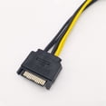 thumbnail image 2 of 10PCS 15Pin SATA Male to 8Pin(6+2) PCI-E Power Supply Cable 20cm SATA Cable 15-Pin to 8 Pin 18AWG Wire for Graphic Card, 2 of 5