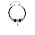 thumbnail image 2 of Delight Jewelry March - Hot Blue Crystal Bicone Sister Celtic Knot Leather Bead Bracelet, 7"+2" Extender, 2 of 4