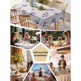 thumbnail image 5 of Purple Olive Leaves Table Cloth, Waterproof Tablecloth for Rectangle Tables, Spring Pastoral Branches Plants Beige Reusable Washable Fabric Table Cover for Restaurant Kitchen Dining Tables 52"x70", 5 of 9