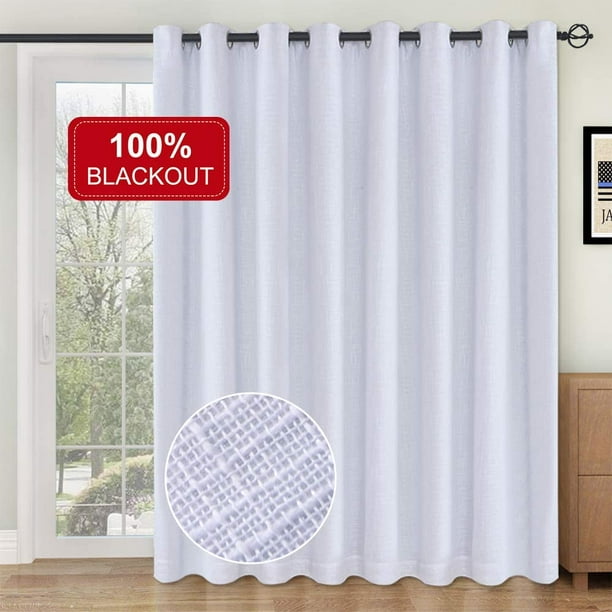 Rose Home Fashion Primitive Linen Look, Patio Door Curtains Thermal  Insulated Liner 100% Blackout Curtains, Burlap Curtains Sliding Glass Door  