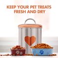 thumbnail image 2 of Amici Pet Rosie 104 oz Canister, Decorative Hand Made, Stainless Steel, 2 of 8