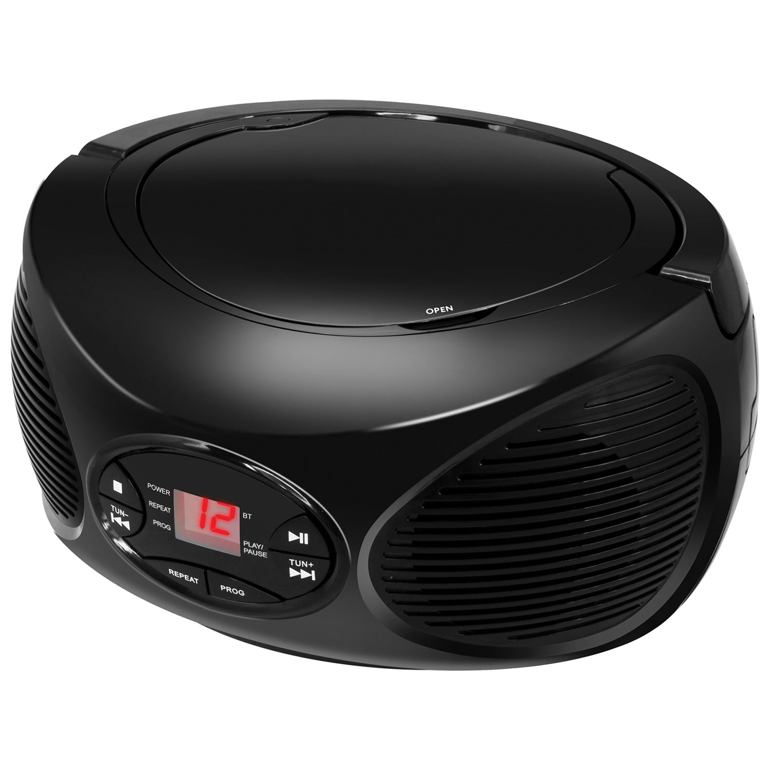 GPX Bluetooth CD/FM Radio Boom Box with Aux Input and Portable Handle