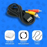 Sega Dreamcast Av Cable Audio/Video Composite Cable