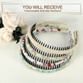 thumbnail image 7 of Unique Bargains 4pcs Teeth Comb Floral Pattern Headbands Tooth Comb Hair Hoop for Women White Purple Yellow Blue Beige, 7 of 7
