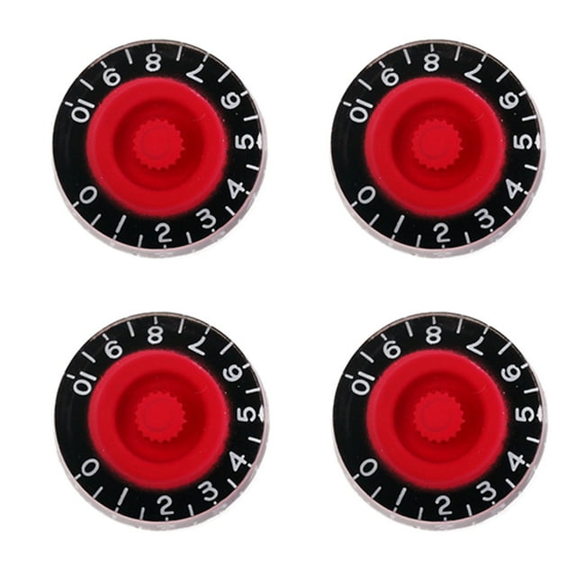 4 De Control De De Guitarra Roja Para 6 Mm (0.24 Pulgadas) De Diámetro. Shaft Pots - Piezas De Repuesto Para Gloria Perillas de control de guitarra