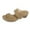 Brown, variant on Summer Sandals For Women Wedge Thick Heel Open Toe Slip-on Round Toe Slides Slippers Casual Summer Beach Outdoor Footwear Dressy Sandals 6