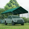thumbnail image 4 of ADVANCE OUTDOOR 12x20 ft Carport with Adjustable Height from 9.5 ft to 11 ft, Heavy Duty Car Canopy, 8 Legs with 8 Reinforced Poles and 4 Sandbags, Green, 4 of 7