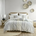 thumbnail image 6 of Noaman King/Cal King Cotton Printed Duvet Cover Set with Chenille, 100% Cotton Geometric Print Bedding Set, Multicolor, Includes Duvet Cover & 2 Shams, OEKO-TEX Certified, 6 of 21